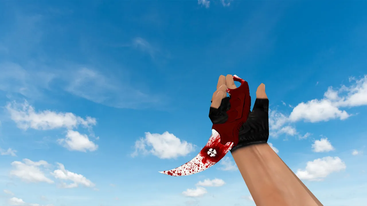 Скриншот Модель ножа Karambit Blood Edge v_ для CS 1.6: p_ и w_ модели, звуки, анимация осмотра