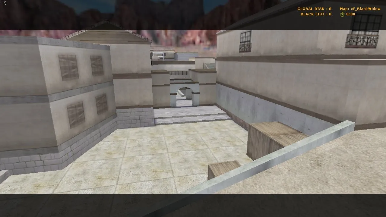 Скриншот Карта cf_blackwidow для CS 1.6: обзор, тактика за CT/T, баланс сторон, .nav и оптимизация