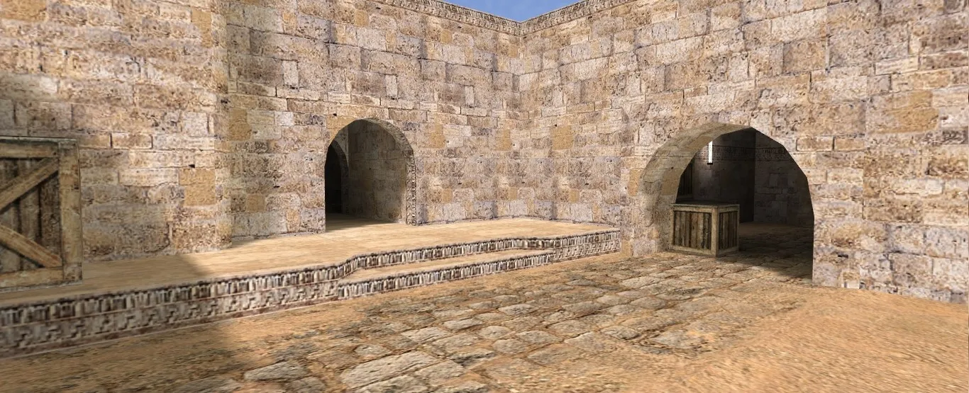 Скриншот  de_dust2_wrs карта для CS 1.6: баланс сторон, точки, .nav для ботов и оптимизация wpoly/epoly