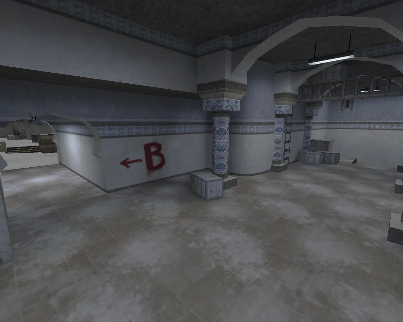 Скриншот css_dust2winter_go — зимняя DE_Dust2 карта для CS 1.6: точки, .nav для ботов, оптимизация и настройка сервера