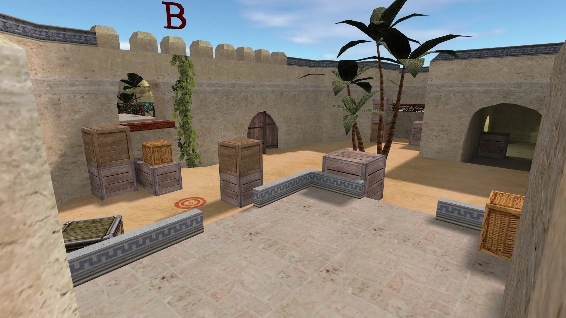 Скриншот  Карта de_dust2_suncsm для CS 1.6: баланс сторон, точки, .nav для ботов и оптимизация