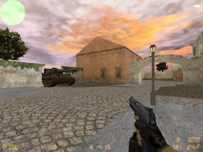 Скриншот  Карта de_carentan для CS 1.6: тактики за CT и T, точки контроля, оптимизация wpoly/epoly, .nav для ботов