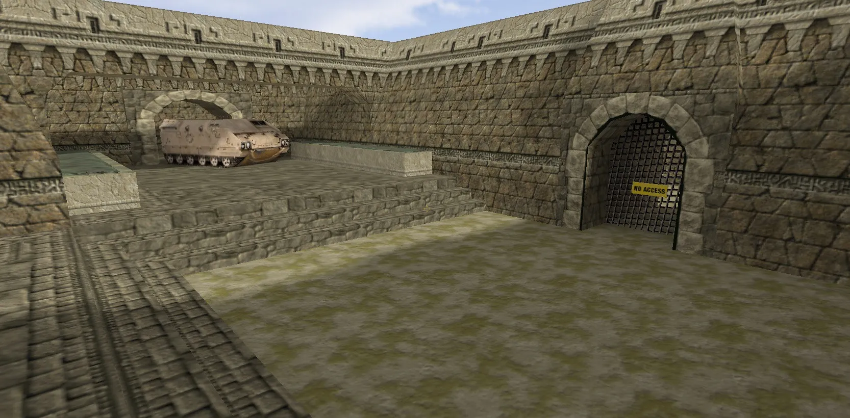 Скриншот Карта de_achient для CS 1.6: тактики за T и CT, точки, .nav, оптимизация wpoly/epoly