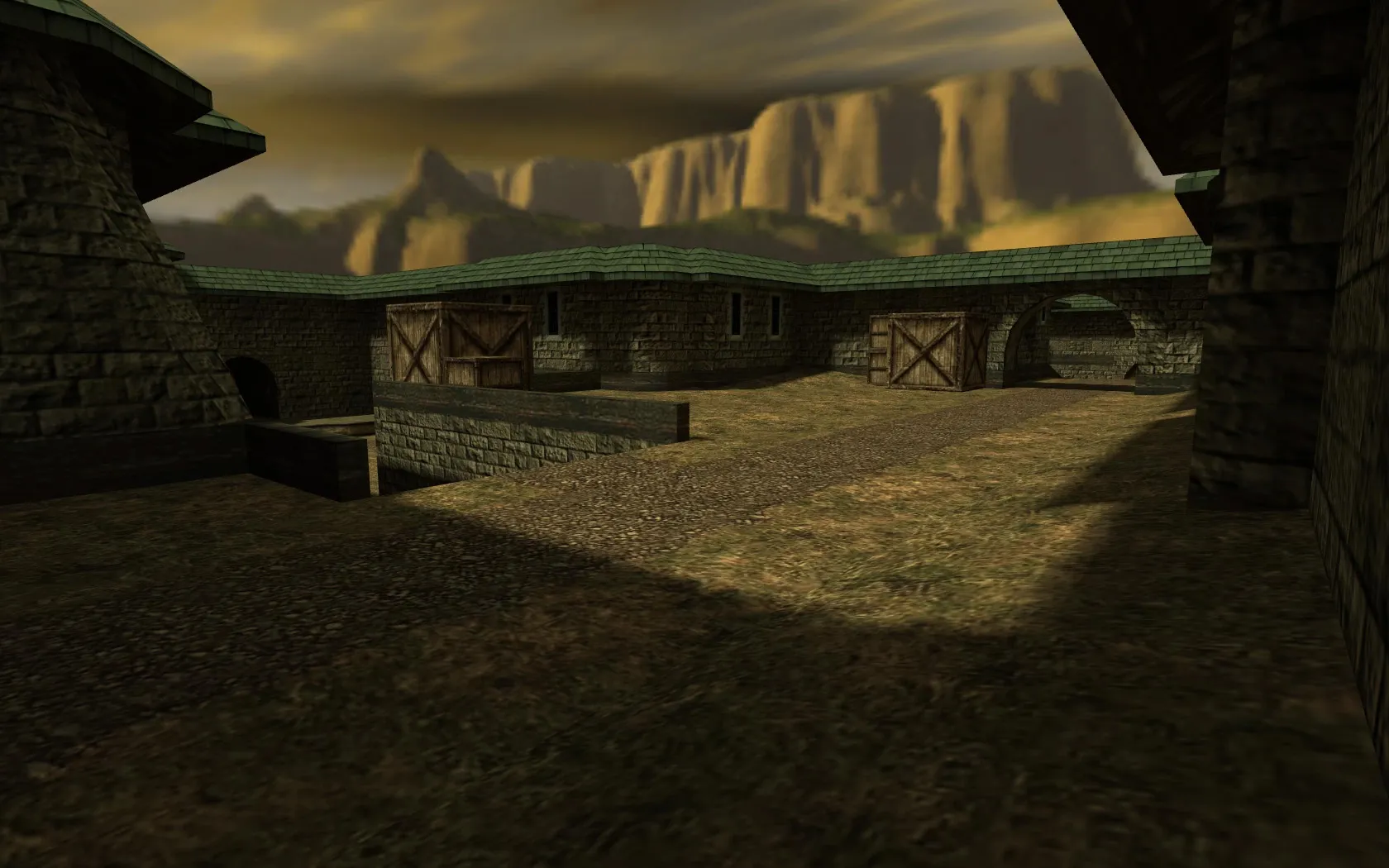 Скриншот  Карта de_dust2_storm для CS 1.6: баланс сторон, точки, .nav для ботов, оптимизация wpoly/epoly