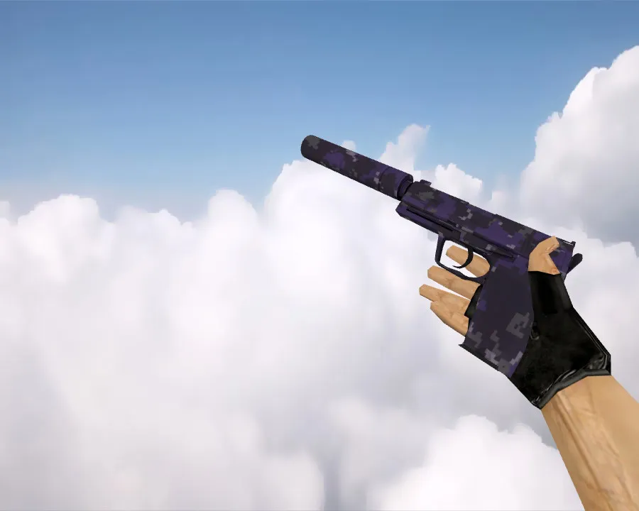 Скриншот USP-S | Пиксельный камуфляж «Фиолетовый» для CS 1.6