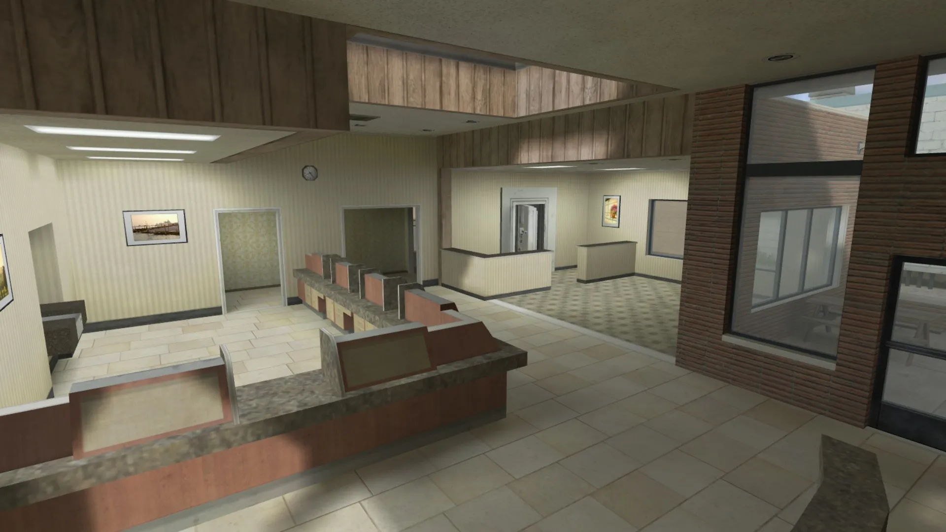 Скриншот  de_bank_fix для CS 1.6: тактики за CT/T, точки под контроль, .nav и оптимизация карты