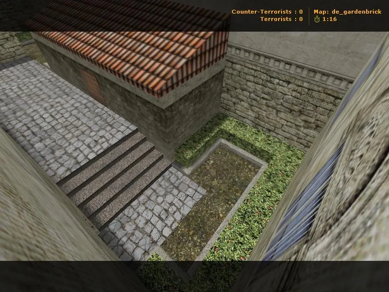Скриншот  Карта de_gardenbrick для CS 1.6: геймплей, точки, .nav, оптимизация и запуск без вирусов