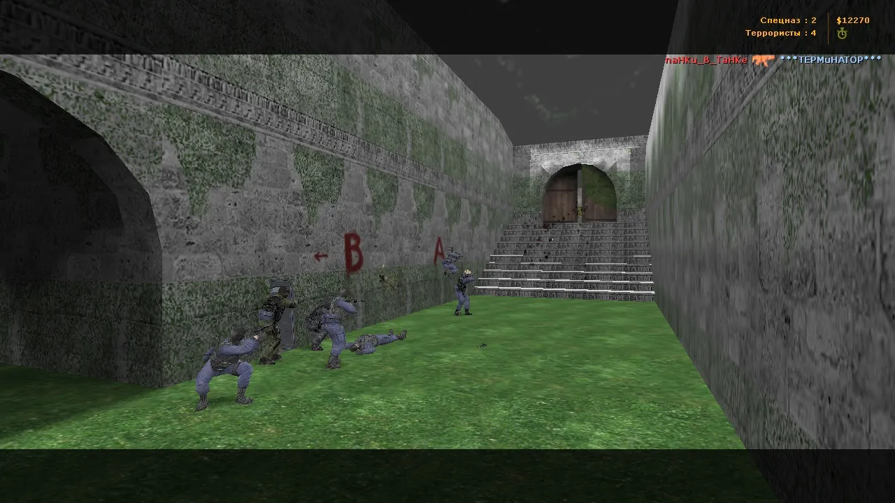 Скриншот  de_green для CS 1.6: тактика, точки, .nav для ботов и оптимизация wpoly/epoly