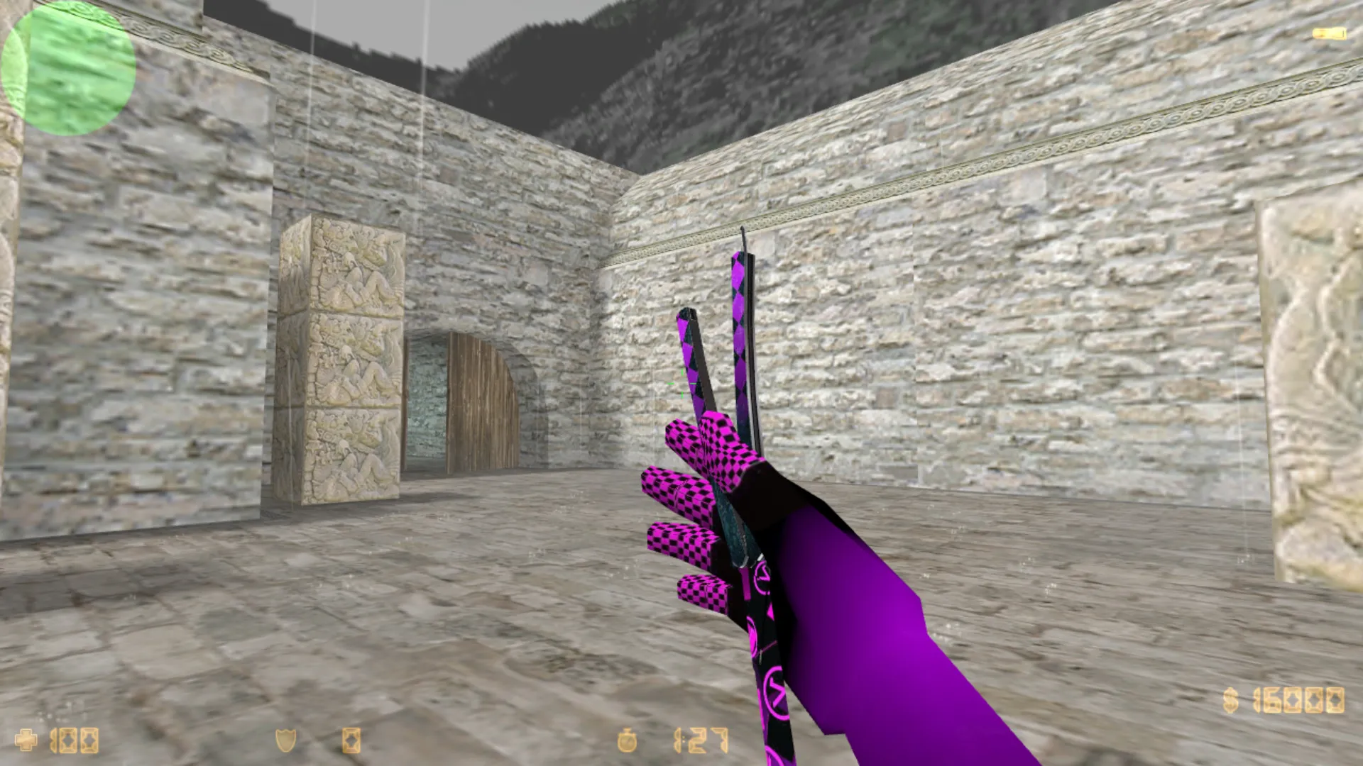 Скриншот  Нож-бабочка Purple Error v_ knife модели для CS 1.6: анимация осмотра, звук, качество текстур