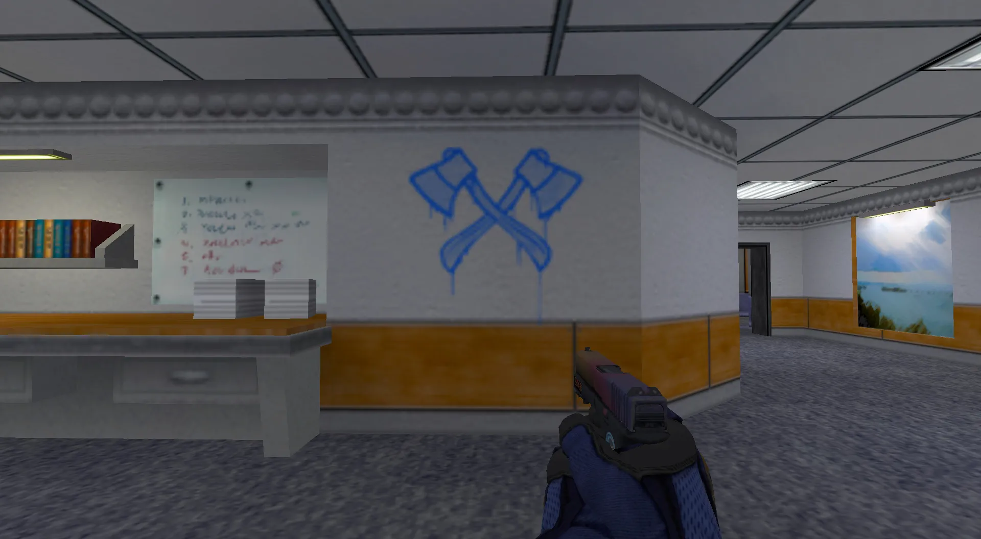 Скриншот Граффити «Скрещённые топоры» для CS 1.6 - Уникальное дополнение