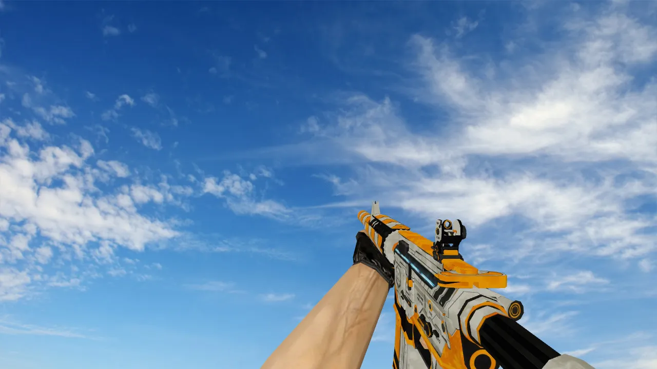 Скриншот Модель M4A4 Area 51 v_m4a1a4_p для CS 1.6: звуки, анимация осмотра и четкие текстуры