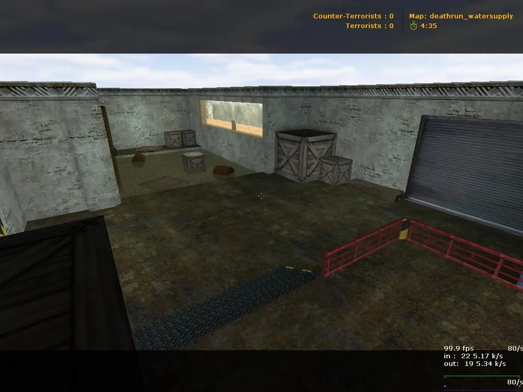 Скриншот  deathrun_watersupply — карта для CS 1.6: тайминги, ловушки, баланс сторон и .nav для ботов