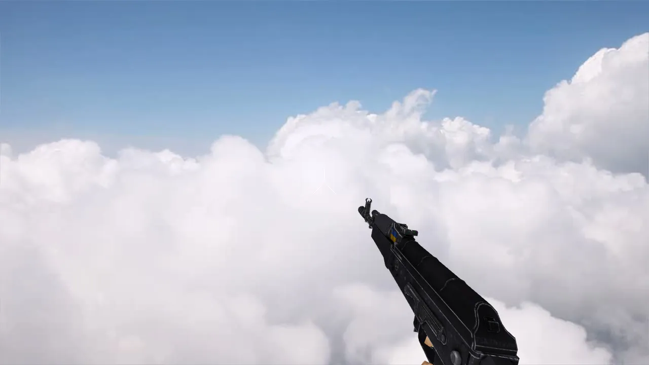 Скриншот Модель «AK-47 Ukrainka» v_ и p_ для CS 1.6: звуки, анимация осмотра, текстуры, установка без вирусов