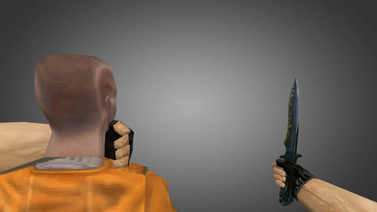 Скриншот Модель «Hostage Human Shield» (v_ / p_ / w_) для CS 1.6: текстуры, анимация осмотра, звуки и настройка