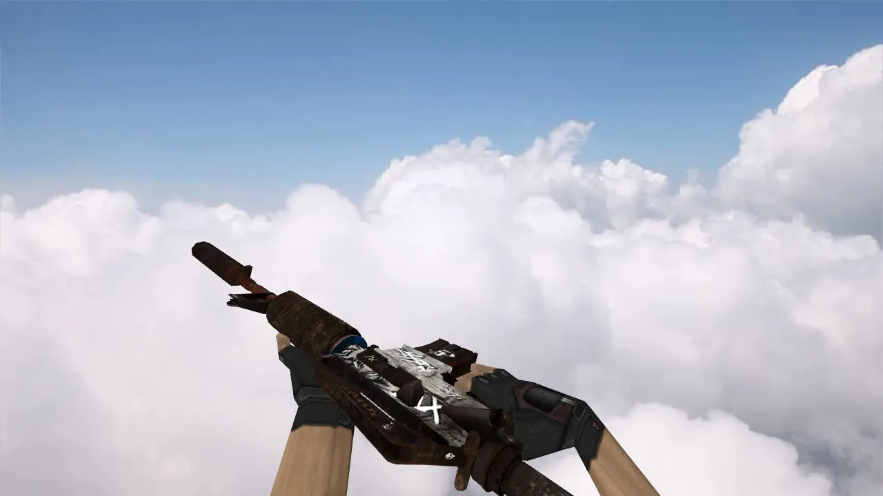 Скриншот М4А1 Silent Spray — v_m4a1, p_m4a1, w_m4a1 модель для CS 1.6 с анимацией осмотра и звуками