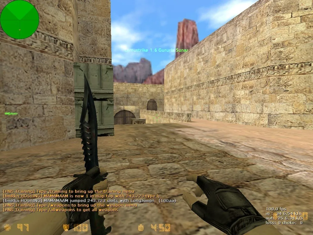 Скриншот  Карта de_dust2_a2 для CS 1.6: точки A2, тактики за CT/T, .nav для ботов, оптимизация wpoly/epoly