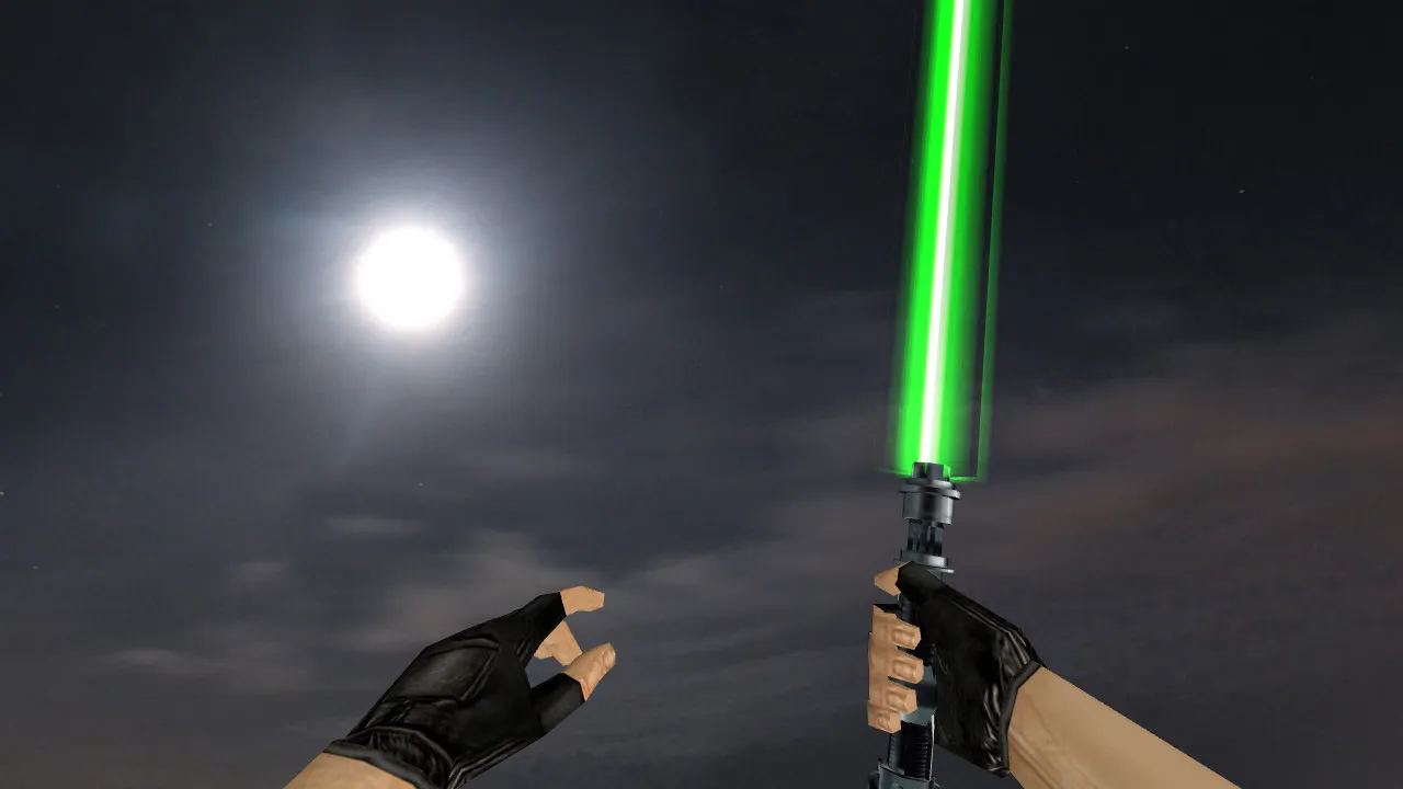 Скриншот  Модель ножа Lightsaber Multicolor Pack v_ и p_ для CS 1.6: звуки, анимация осмотра, качество текстур