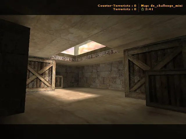 Скриншот  de_challenge_mini для CS 1.6: компактная DE-карта, точки, боты .nav и оптимизация