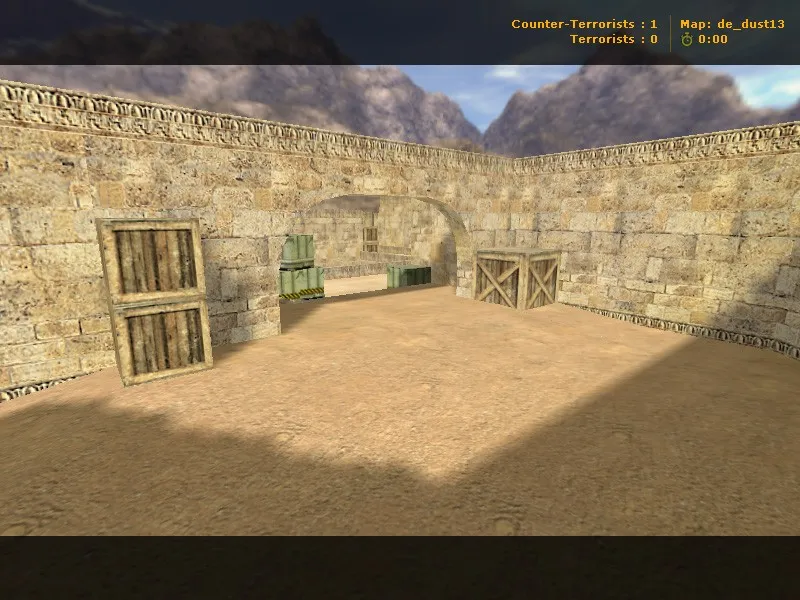 Скриншот  de_dust13 для CS 1.6: обзор карты, точки, маршруты и настройка под 4554/8610