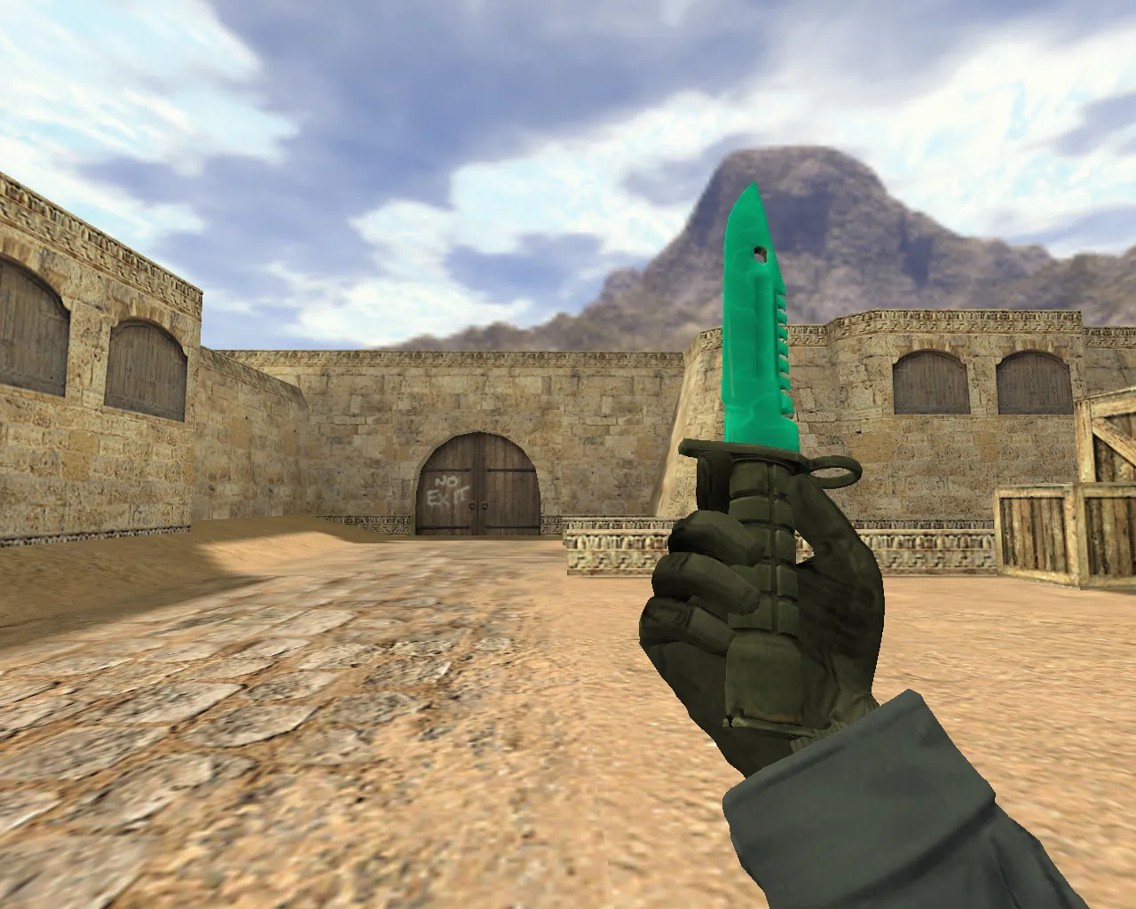 Скриншот v_knife_m9_electro_p для CS 1.6: штык-нож М9 Электро, анимация осмотра, звуки и качество текстур