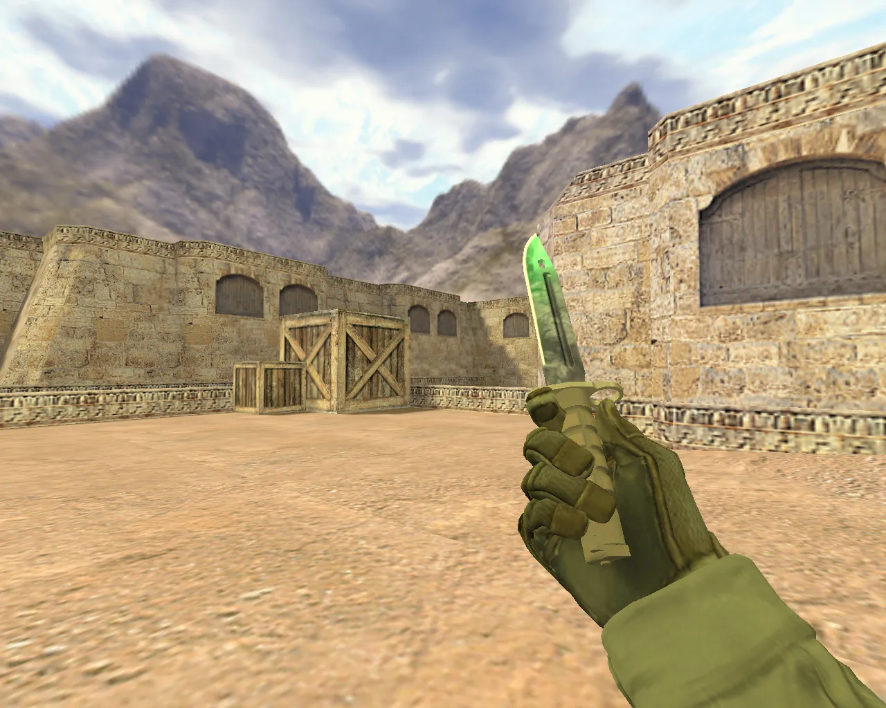 Скриншот Модель «Штык-нож Гамма-волны» v_ и p_ для CS 1.6: звуки, анимация осмотра и качество текстур