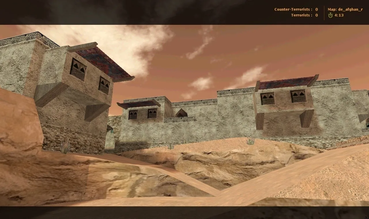 Скриншот Карта de_afghan_r для CS 1.6: баланс сторон, точки, .nav для ботов и оптимизация wpoly/epoly