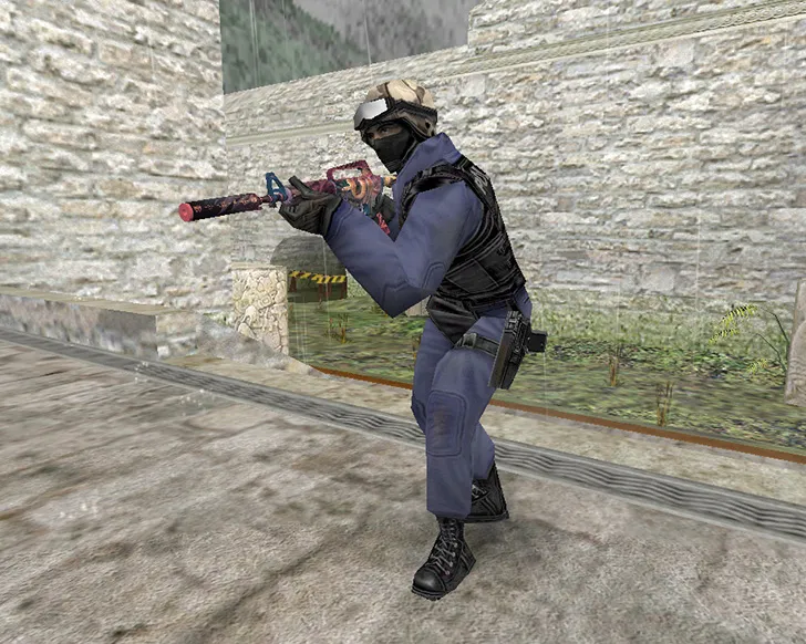 Скриншот  М4А1 «Добро пожаловать в джунгли» (Welcome to the Jungle) для CS 1.6: v_, p_, w_ модель, звуки, анимация и текстуры