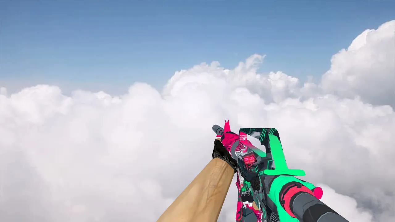 Скриншот Модель M4A1 Cyberseries v_ p_ w_ для CS 1.6: звуки, анимация осмотра, качество текстур