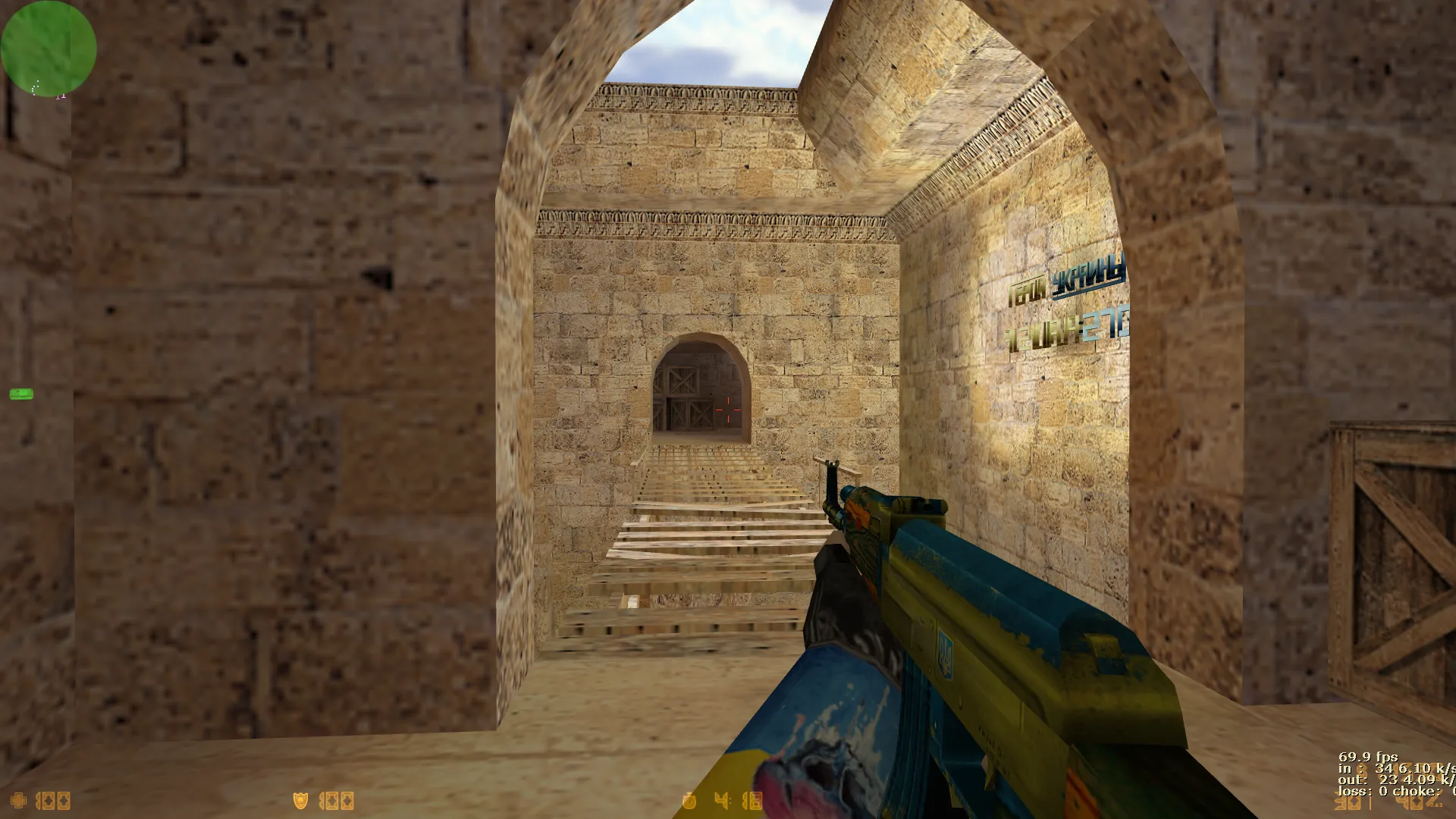 Скриншот  de_dus2tec — DE карта для CS 1.6: ацтек + dust2 план, точки для Т/КТ, .nav и оптимизация