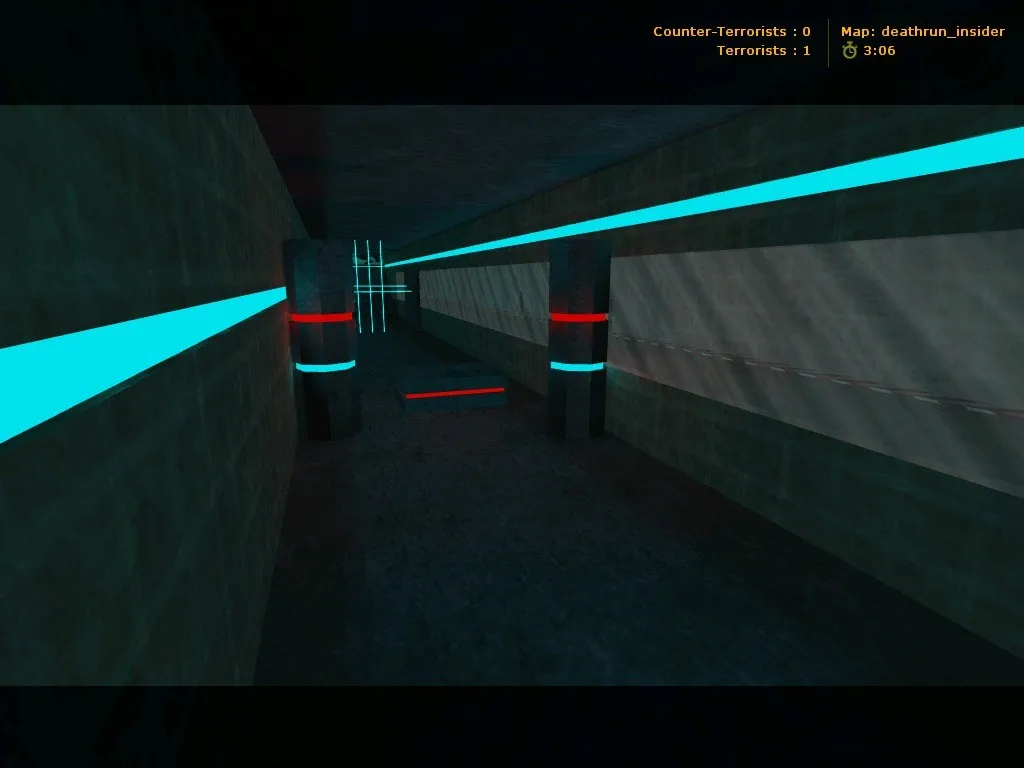 Скриншот  deathrun_insider карта для CS 1.6: ловушки, раунды, точки, .nav и оптимизация для стабильной игры