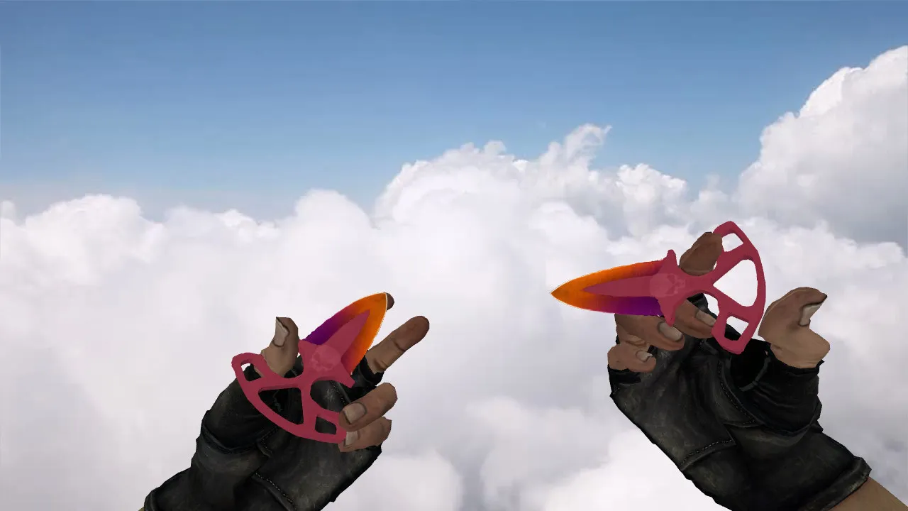 Скриншот Модель «Тычковые ножи «Градиент» v2» v_ и p_ для CS 1.6: звуки, анимация осмотра, качество текстур