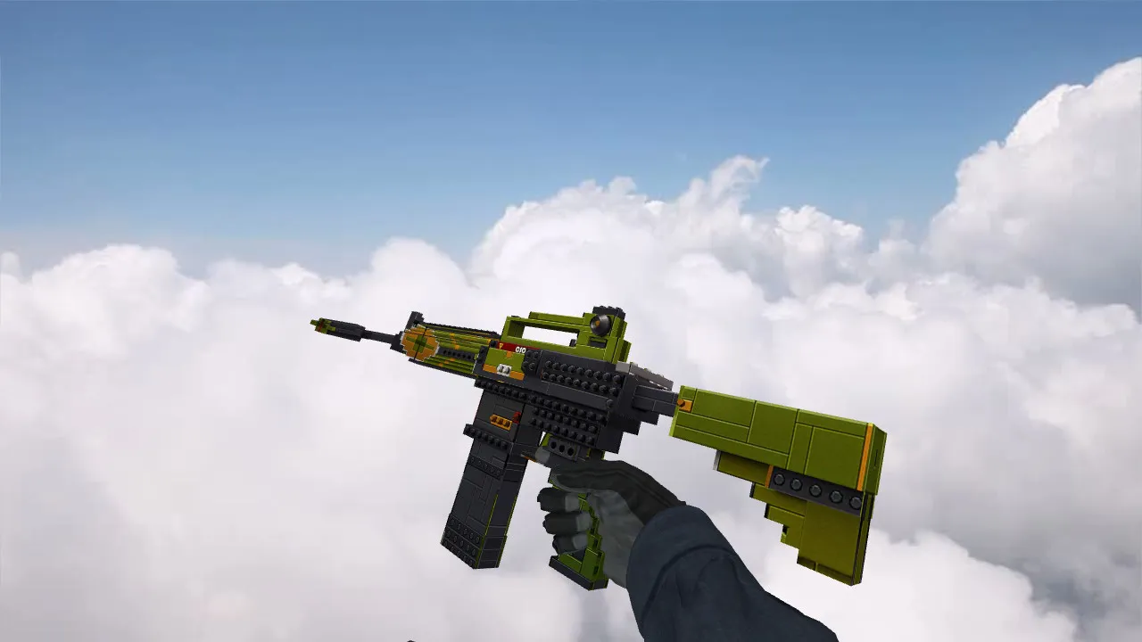 Скриншот Модель M4A1 LEGO CSGO anims v_ для CS 1.6: w_ p_ модели, звуки, анимация осмотра и текстуры