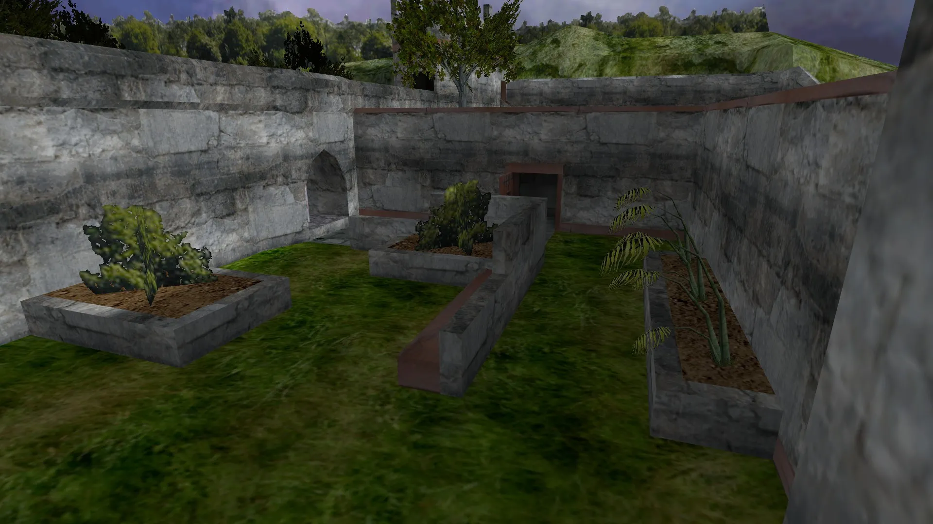 Скриншот de_cliffcastle для CS 1.6: обзор карты, точки, прохождение, .nav и оптимизация