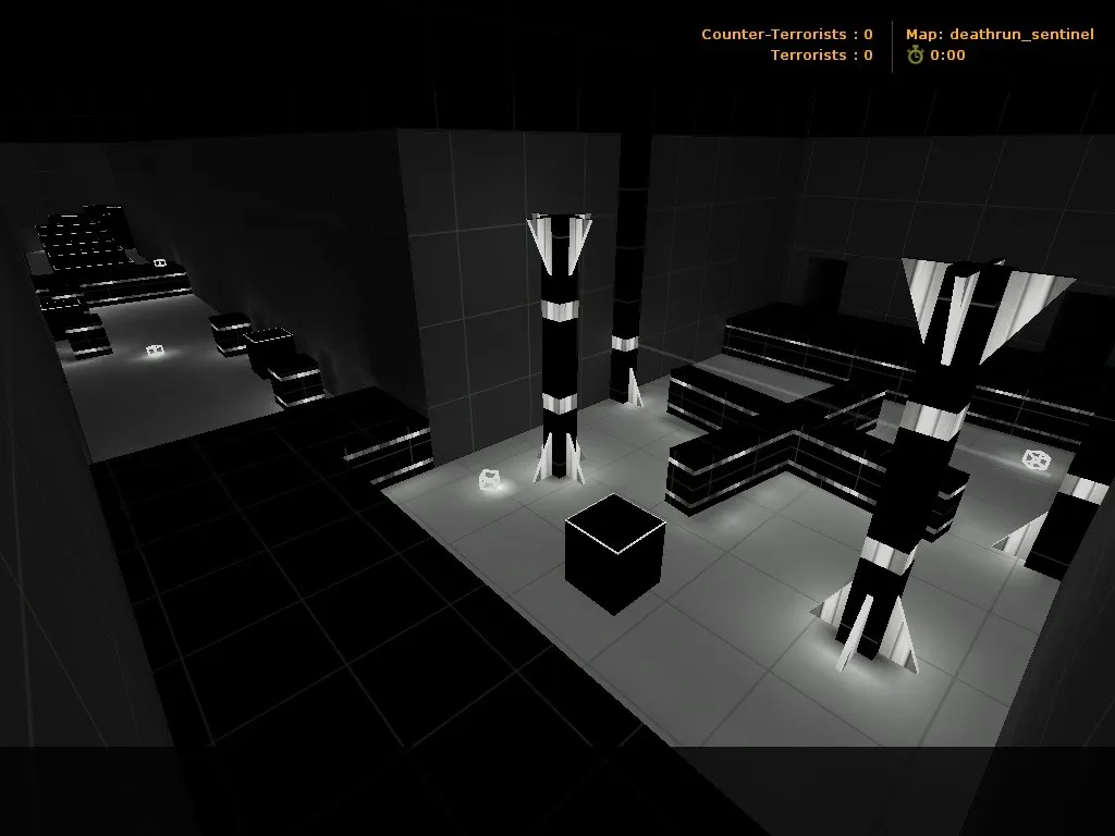 Скриншот  deathrun_sentinel для CS 1.6: тактика за CT/T, точки, .nav для ботов, оптимизация wpoly/epoly