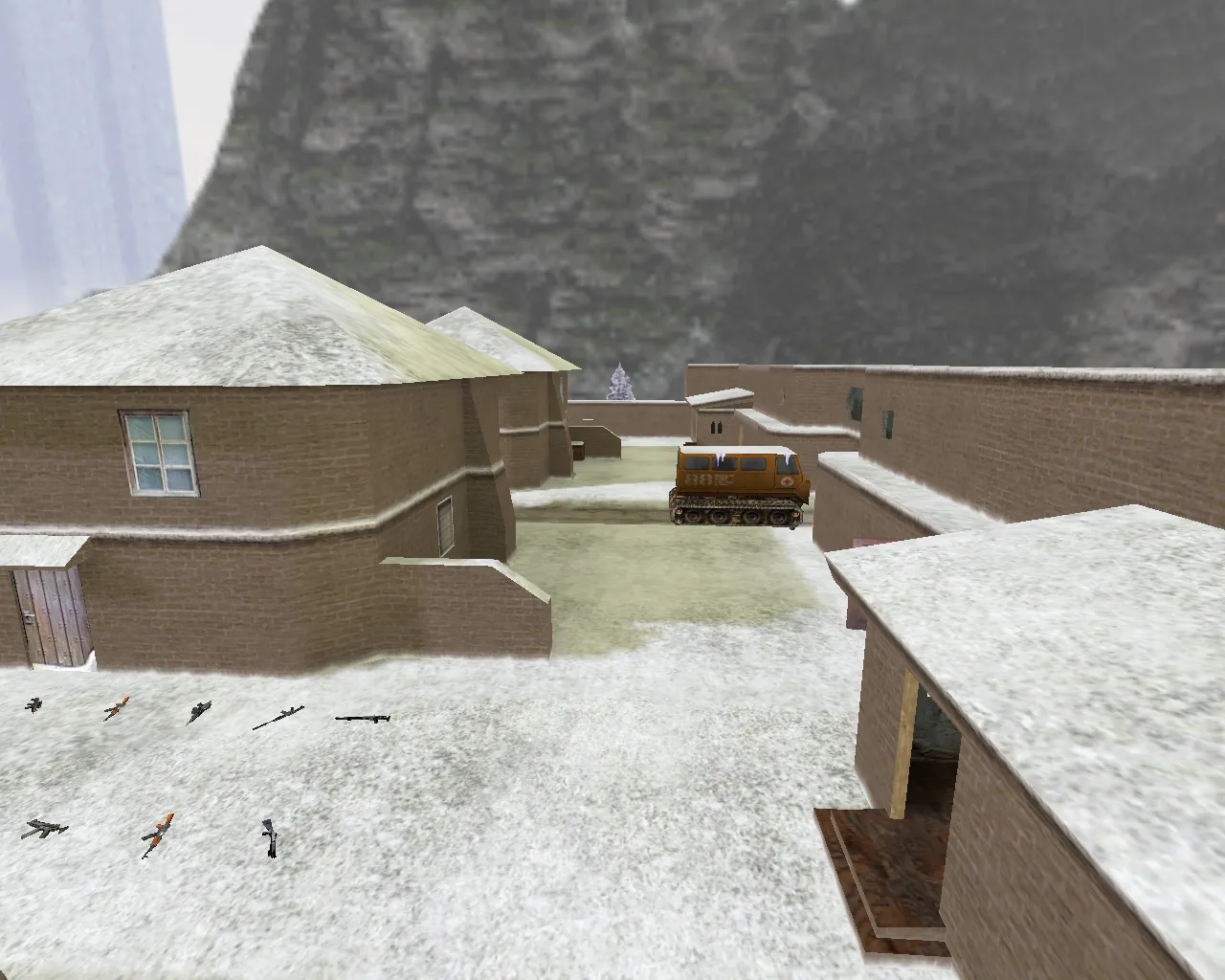 Скриншот  Карта fy_snow_real для CS 1.6: снежная FY-сцена, баланс точек, .nav для ботов и оптимизация