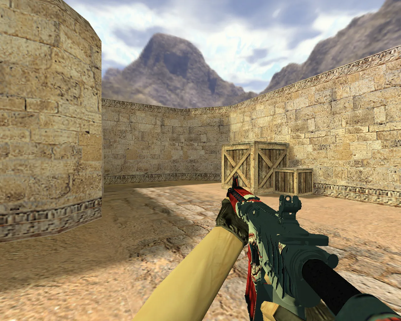 Скриншот Модель «М4А4 Акула» v_m4a4 p_m4a4 w_m4a4 для CS 1.6: звук, анимация осмотра, качество текстур