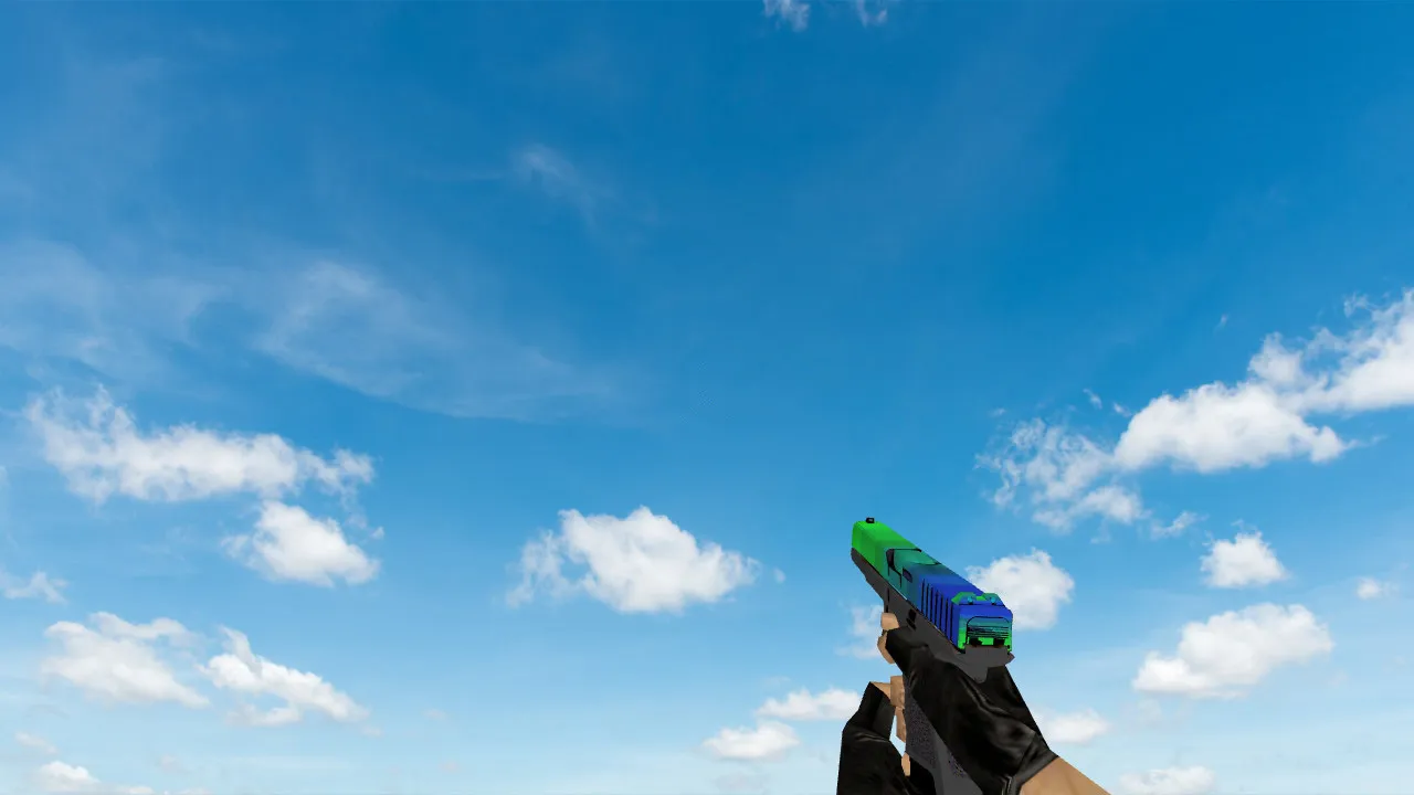 Скриншот Модель Glock Lime Fade для CS 1.6 - Качественные текстуры и анимация