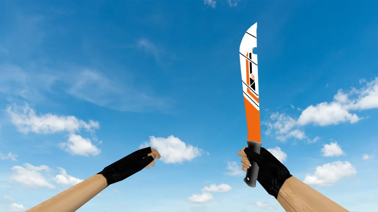 Скриншот Модель ножа Machete «Азимов» для CS 1.6: v_, p_, w_ версии, звук, анимация осмотра и качественные текстуры