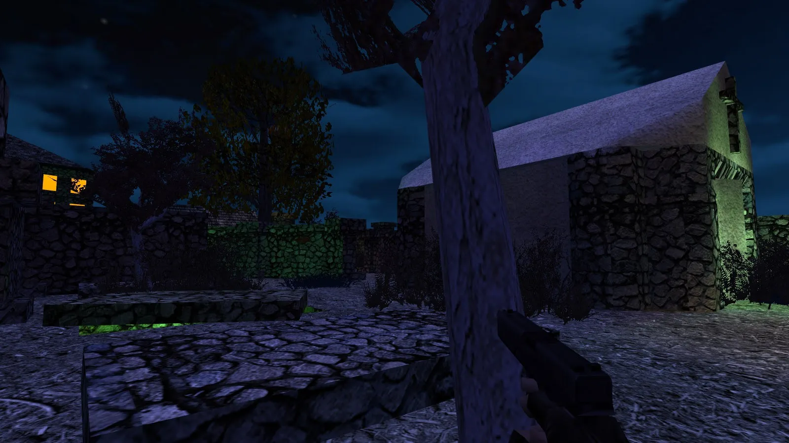 Скриншот  Карта de_halloween_night для CS 1.6: баланс сторон, точки, .nav для ботов, оптимизация wpoly/epoly