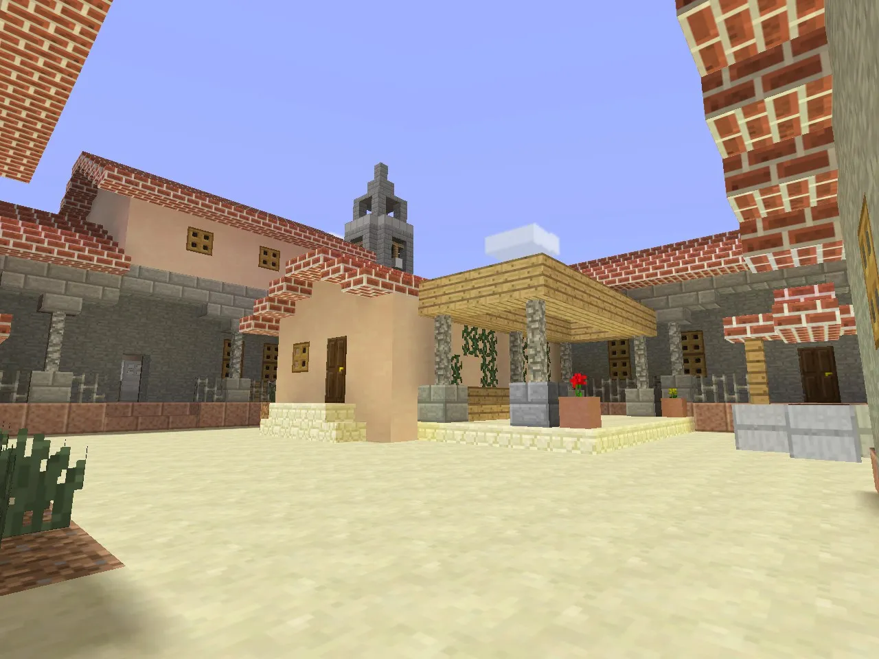 Скриншот  Карта de_inferno_minecraft для CS 1.6 - Тактические возможности и оптимизация