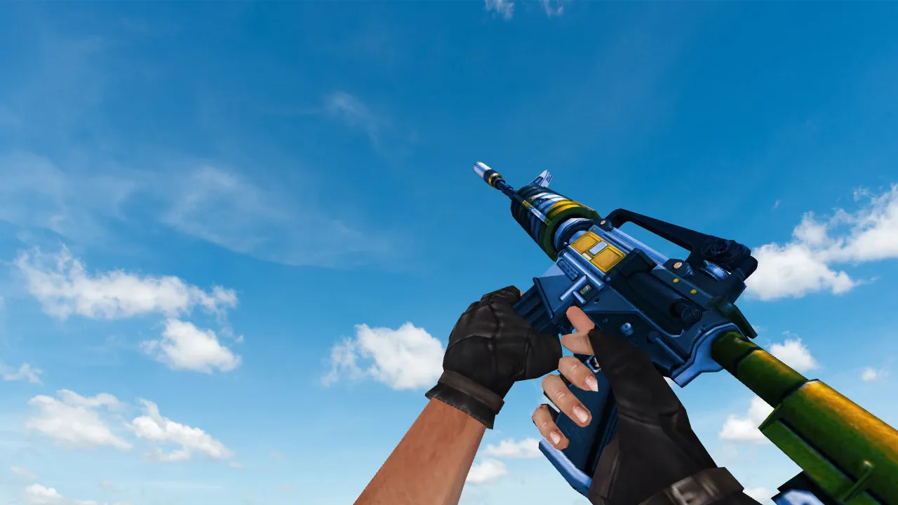 Скриншот Модель M4A1 Bercut v_ для CS 1.6: p_ w_ модели, звуки, анимация осмотра, текстуры и настройка под сервер