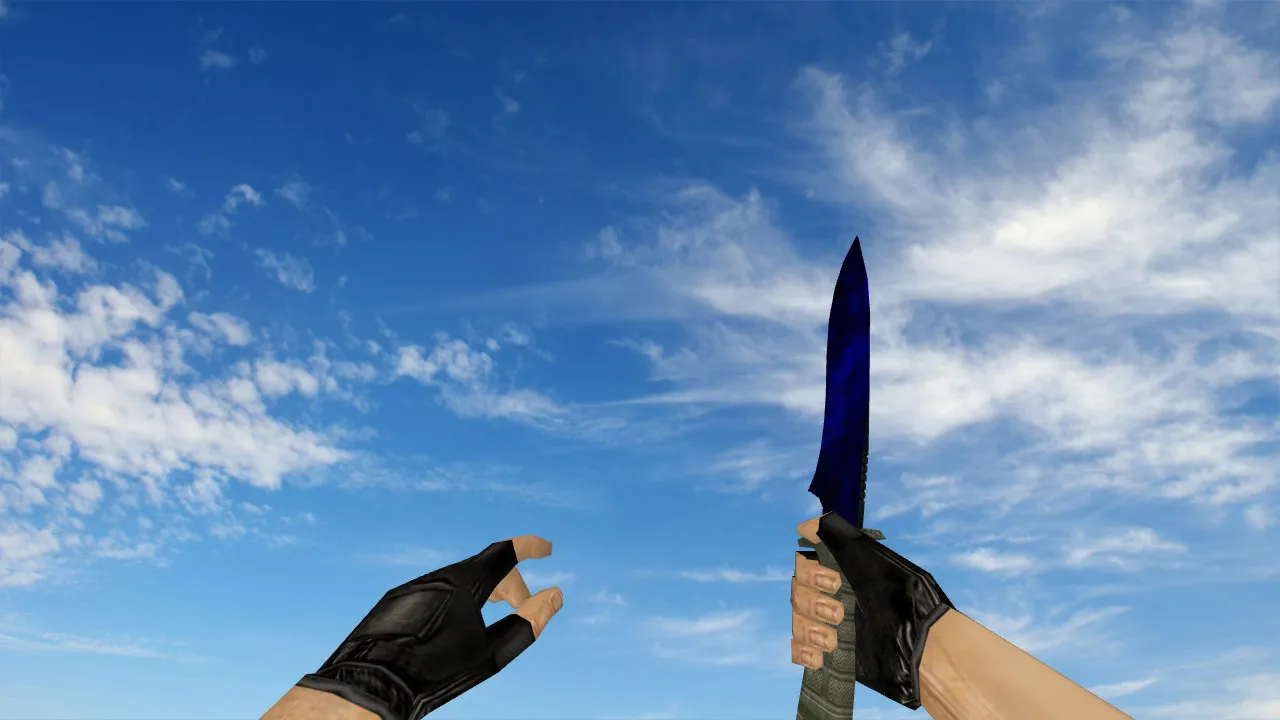 Скриншот Модель ножа «Волны» фаза 4 для CS 1.6: v_, p_, w_, анимации осмотра, звуки, текстуры и настройка