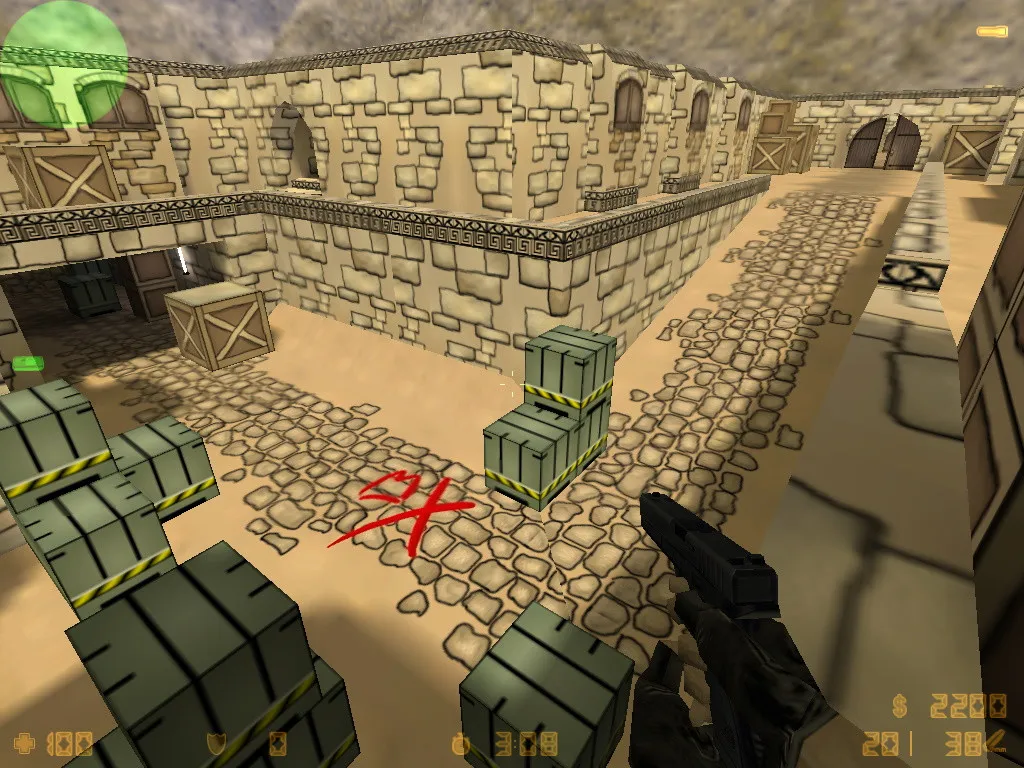 Скриншот  Карта «de_nodust» для CS 1.6 - Оптимизация и тактика