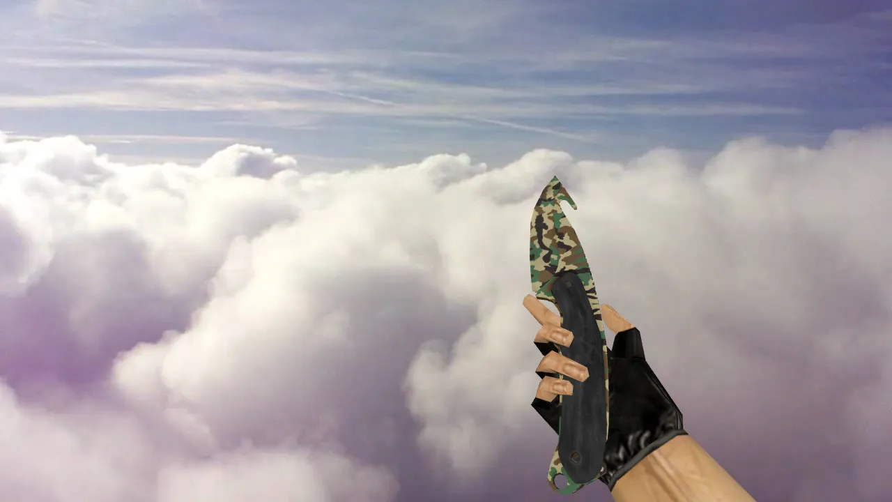 Скриншот Модель ножа «Северный лес» с лезвием-крюком v_ и p_ для CS 1.6: звук, осмотр и текстуры