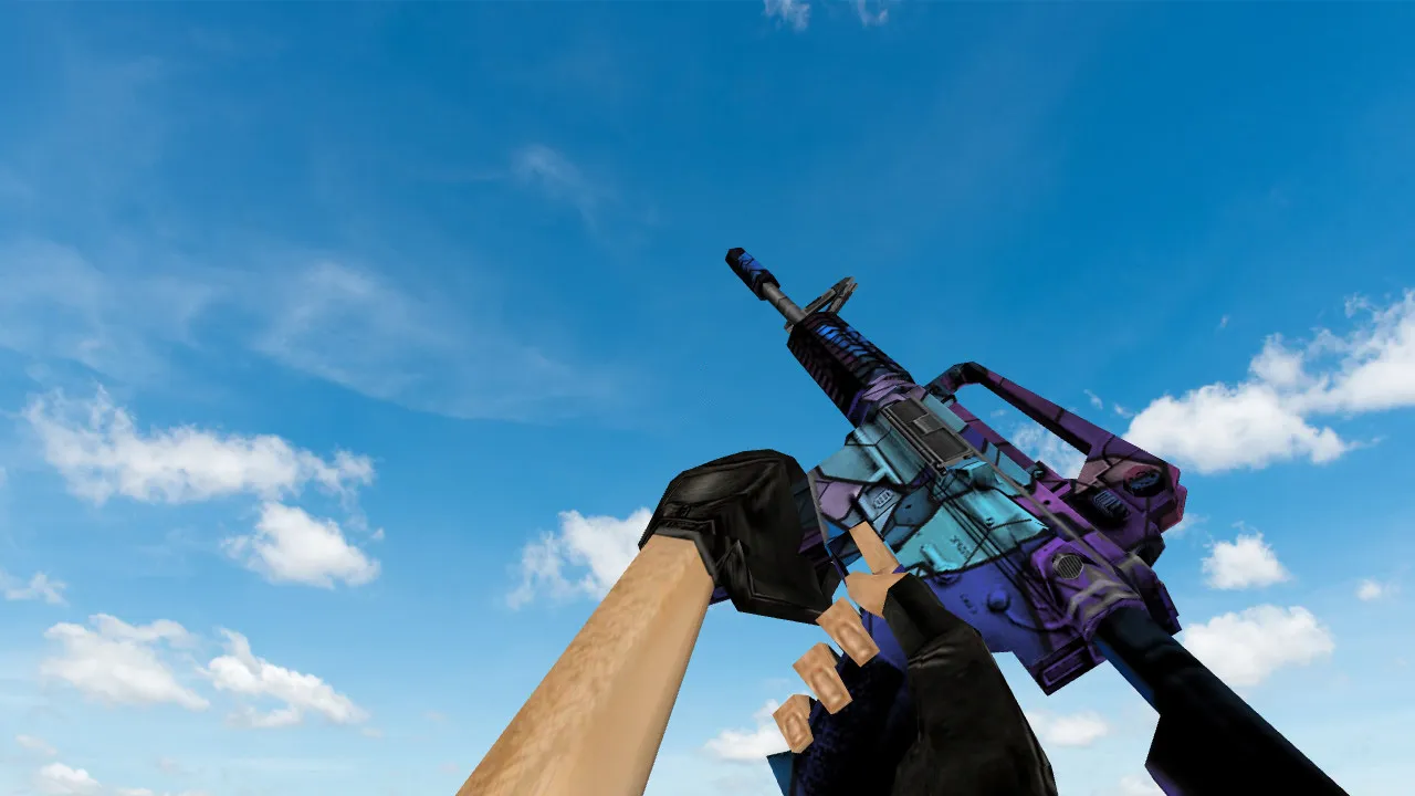 Скриншот Default M4A1 Colored — v_model, p_model, w_model для CS 1.6: звук, анимация осмотра, качество текстур