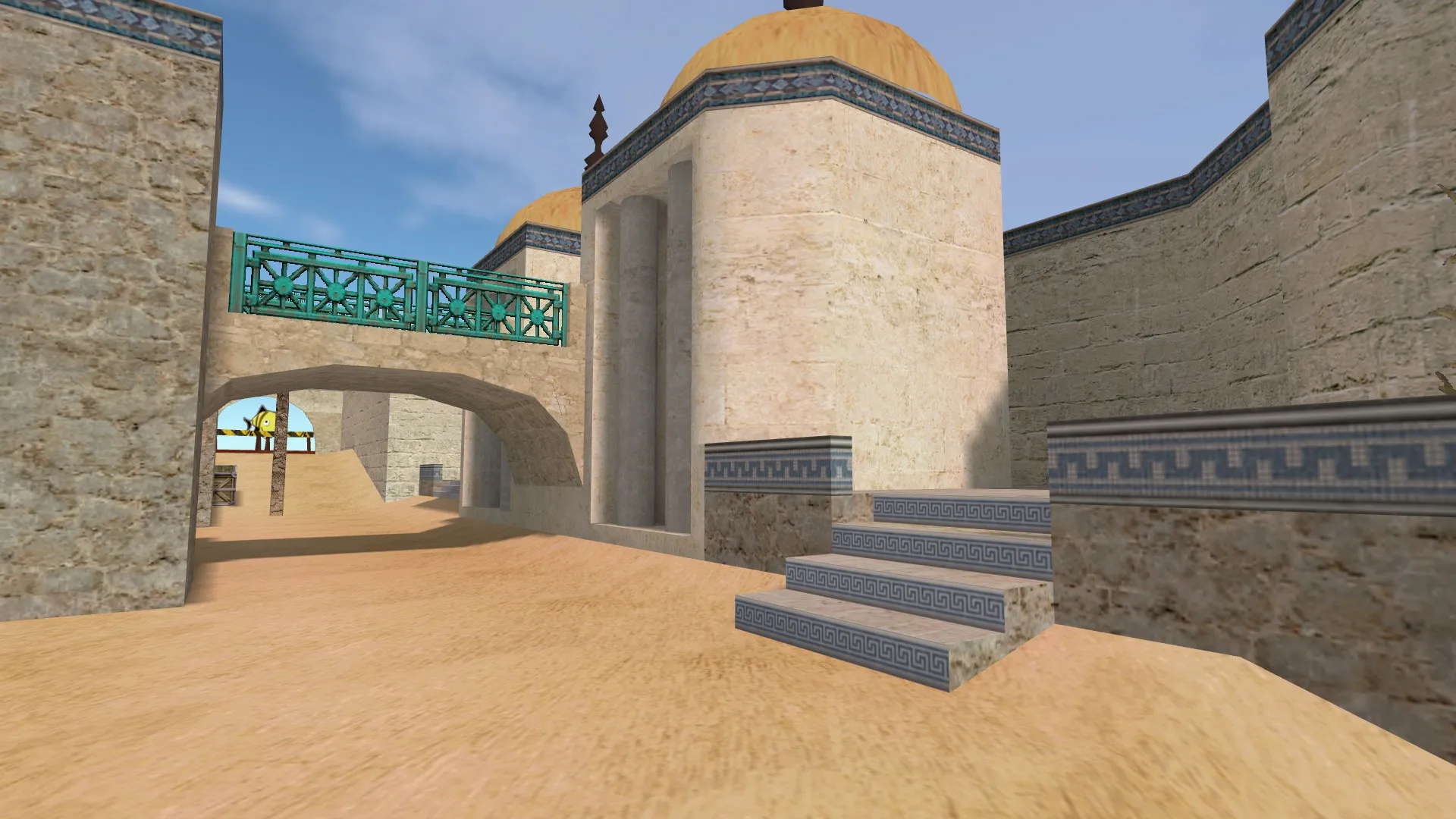 Скриншот  Карта de_dust2_suncsm для CS 1.6: баланс сторон, точки, .nav для ботов и оптимизация