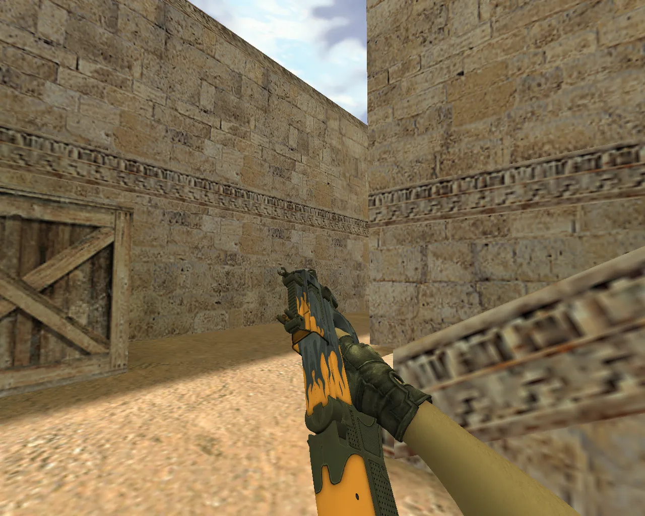 Скриншот Модель «P90 Воин дорог» для CS 1.6 - Улучшенная графика и анимация