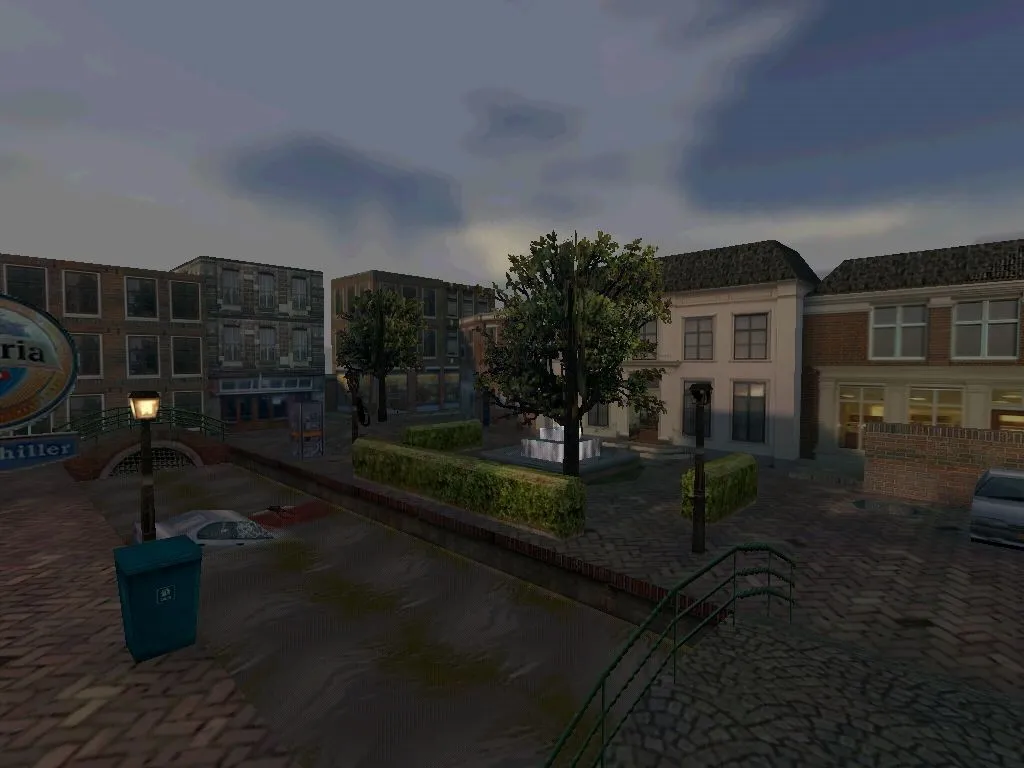 Скриншот  de_downtown для CS 1.6: установка карты, .nav для ботов, оптимизация и настройки сервера