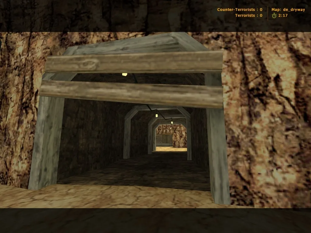 Скриншот  de_dryway_original для CS 1.6 — карта DE с боевыми точками, балансом сторон и оптимизацией под FPS