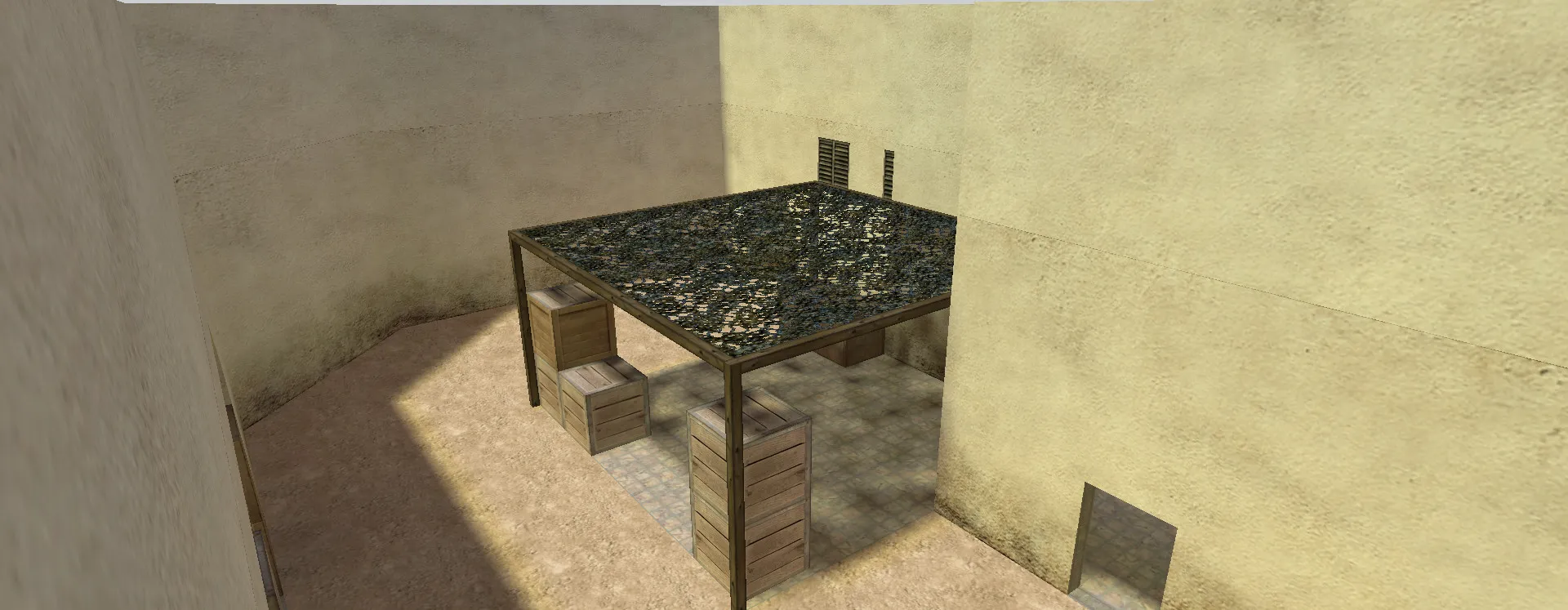 Скриншот  de_danger карта для CS 1.6: точки, маршруты, .nav, оптимизация wpoly/epoly и баланс сторон